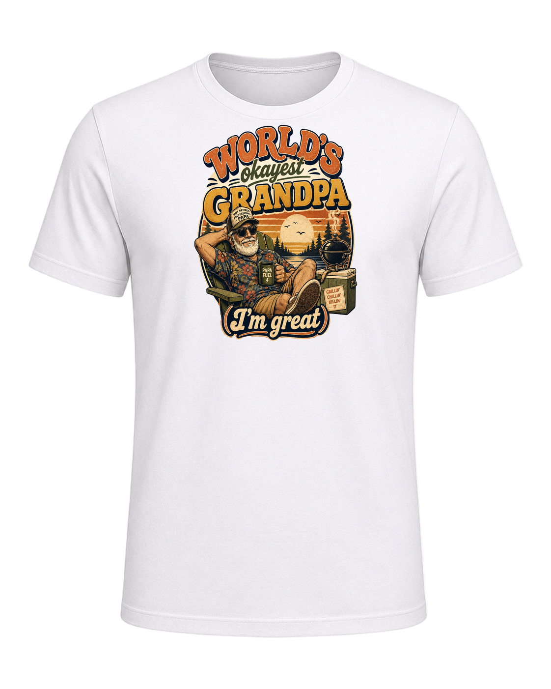 World's okayest grandpa (I'm great) — White