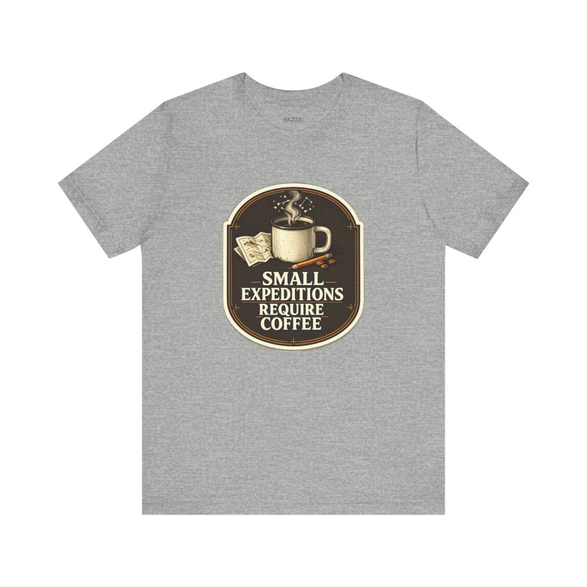 Adventure Coffee T-Shirt — Small Expeditions Require Coffee — coffees t-shirt design by Sol