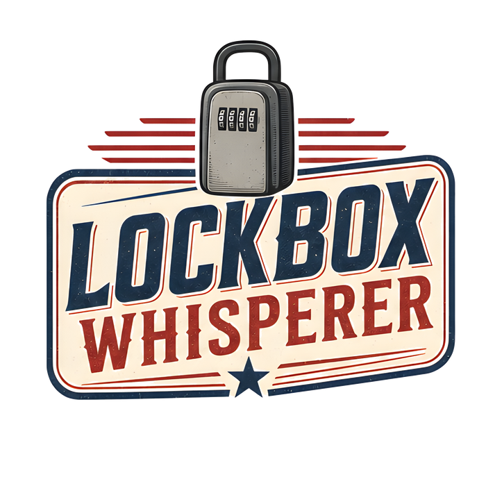 LOCKBOX WHISPERER — Retro Badge Tee