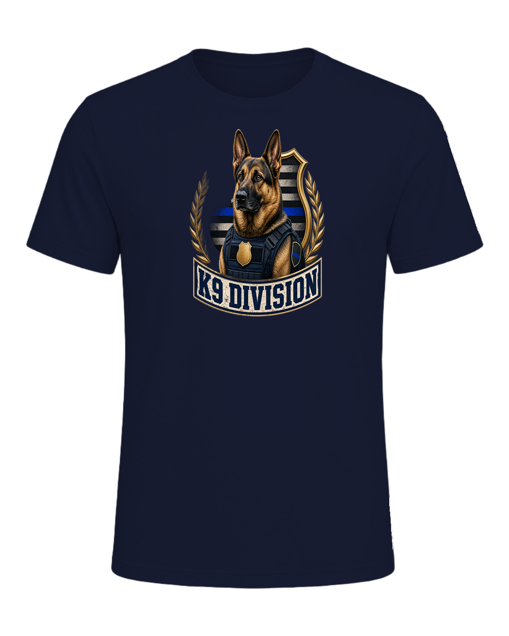 German Shepherd K9 Officer — Navy
