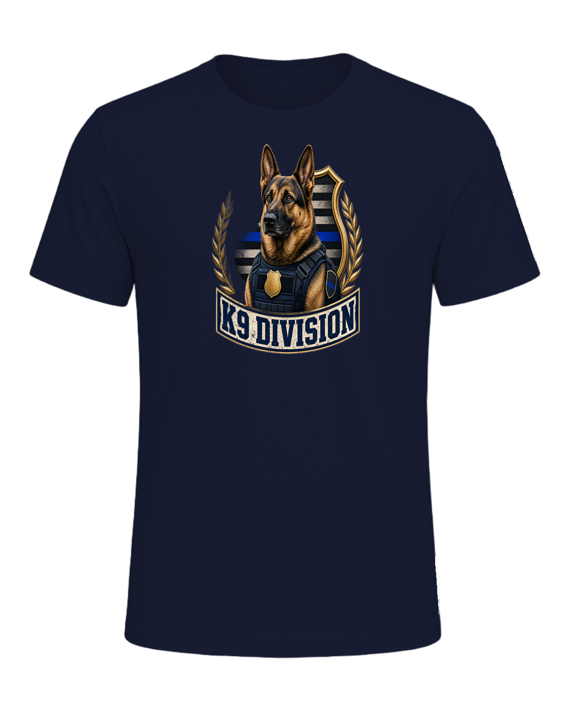 German Shepherd K9 Officer — Navy