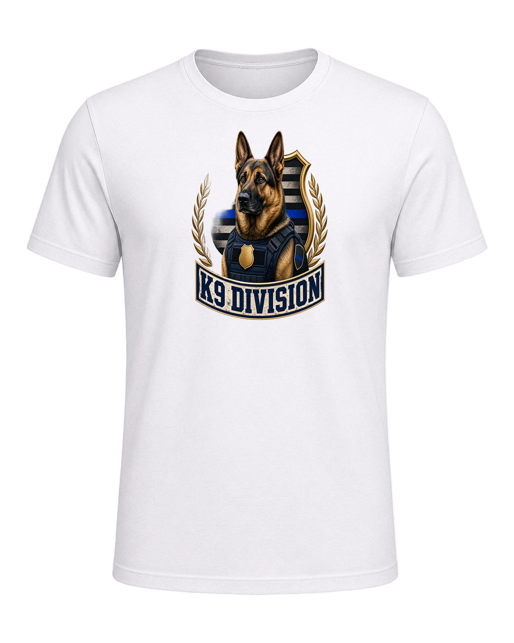 German Shepherd K9 Officer — White