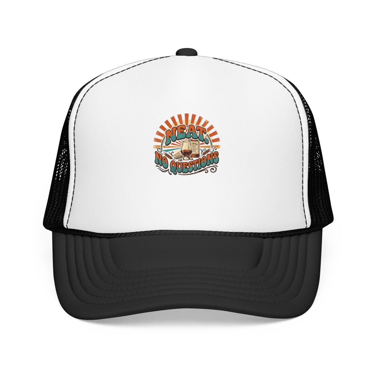Whiskey Lover Hat — Neat. No Questions — hat design