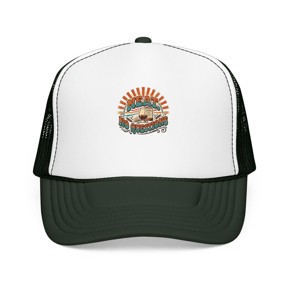 Whiskey Lover Hat — Neat. No Questions — hat design