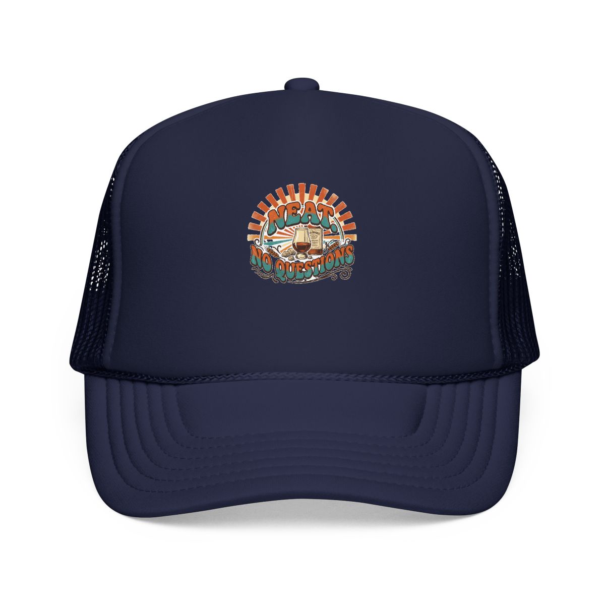 Whiskey Lover Hat — Neat. No Questions — hat design