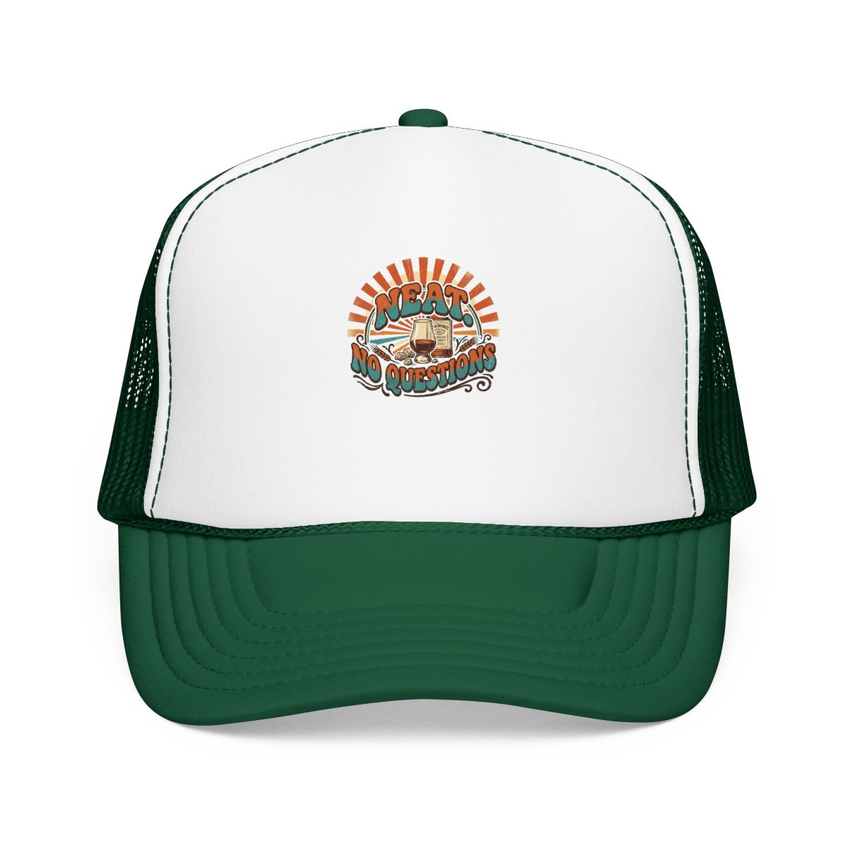 Whiskey Lover Hat — Neat. No Questions — hat design