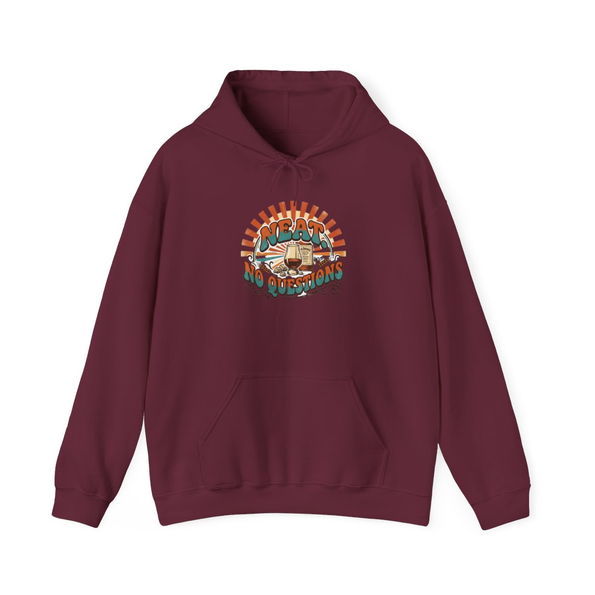 Whiskey Lover Hoodie — Neat. No Questions — hoodie design