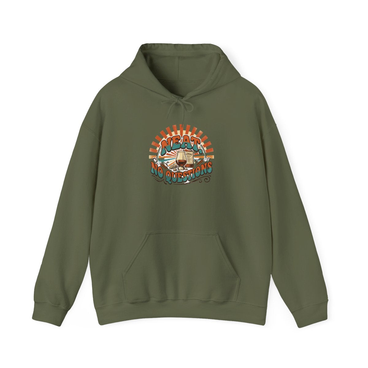 Whiskey Lover Hoodie — Neat. No Questions — hoodie design