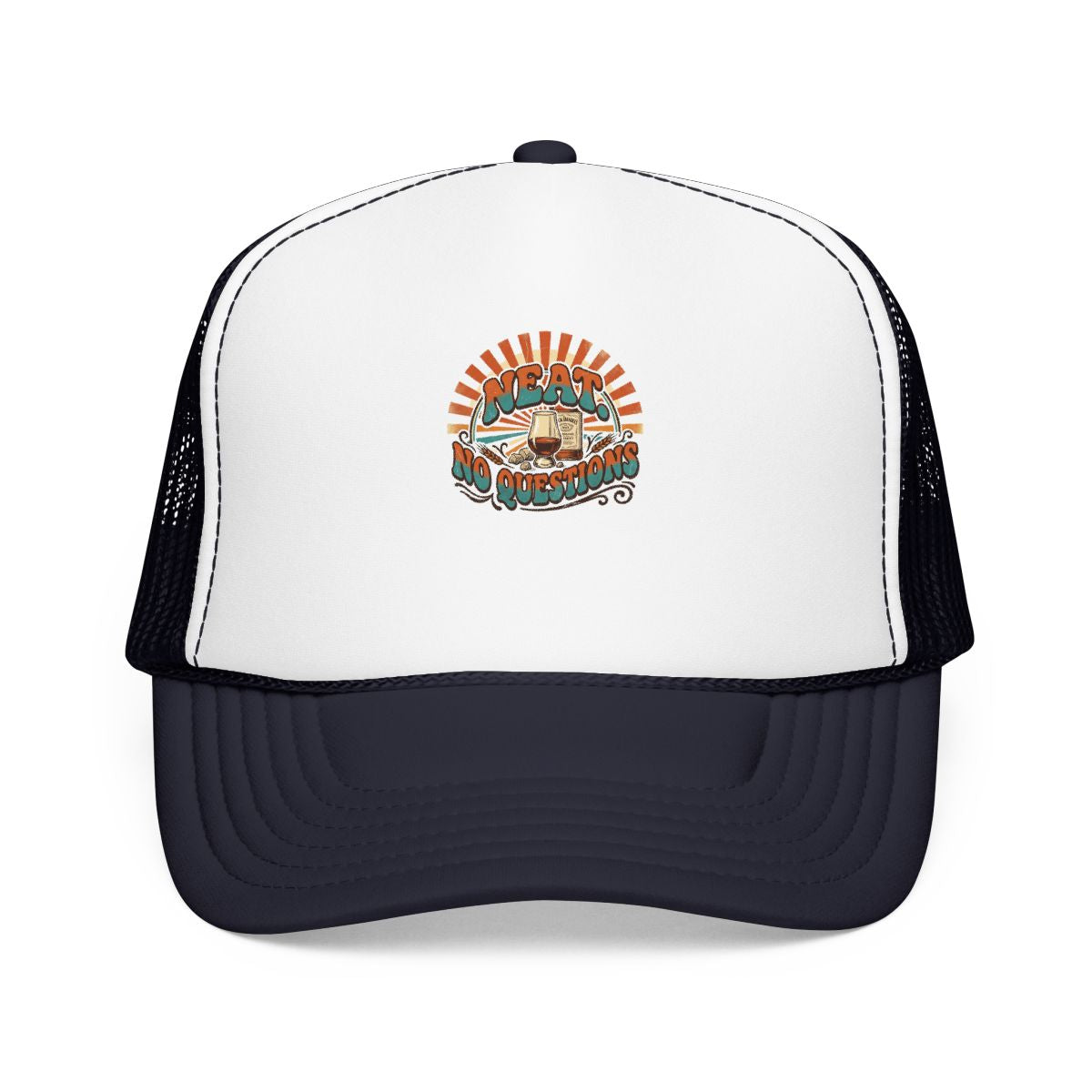 Whiskey Lover Hat — Neat. No Questions — hat design