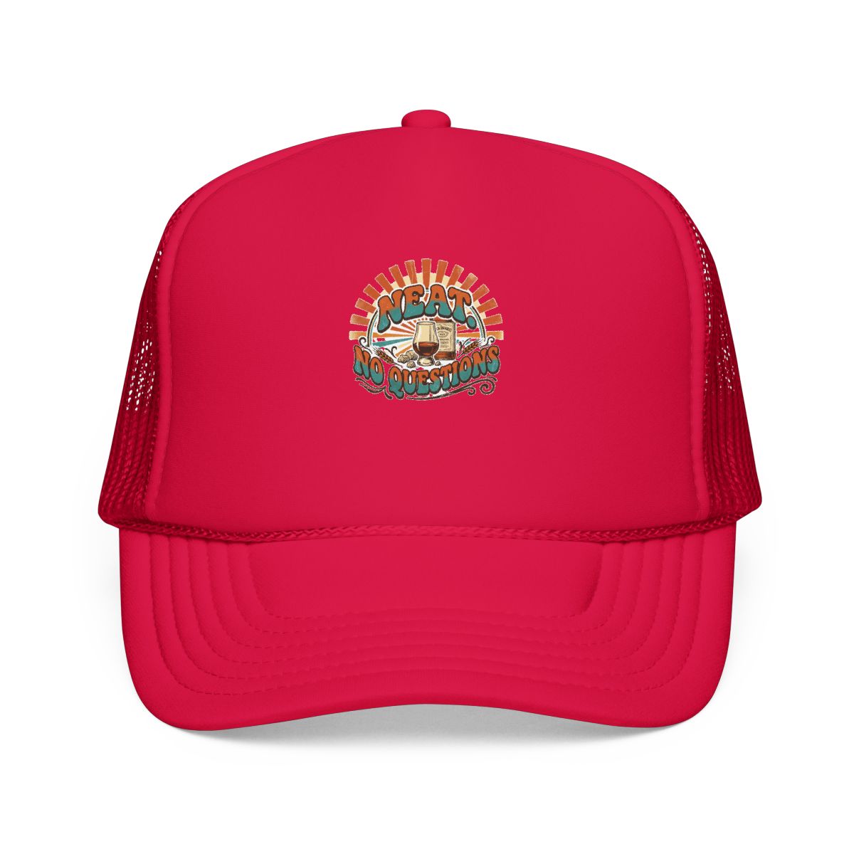Whiskey Lover Hat — Neat. No Questions — hat design