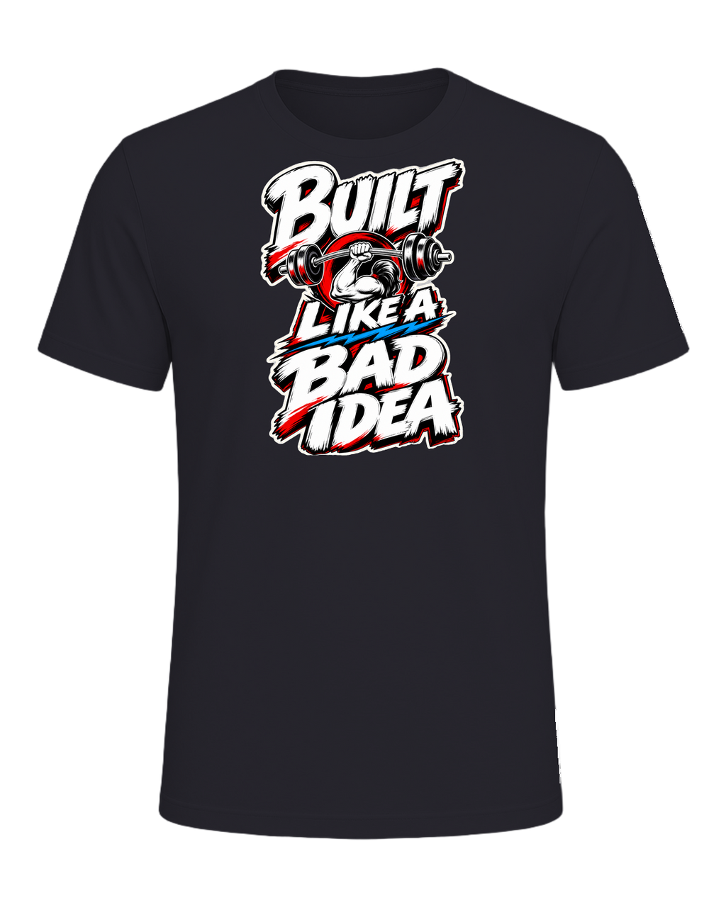 Built Like A Bad Idea Gym Tee — Dark Grey