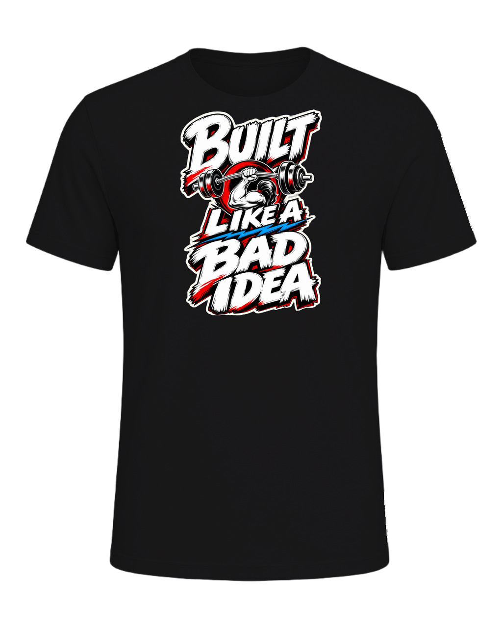 Built Like A Bad Idea Gym Tee — Dark Grey Heather