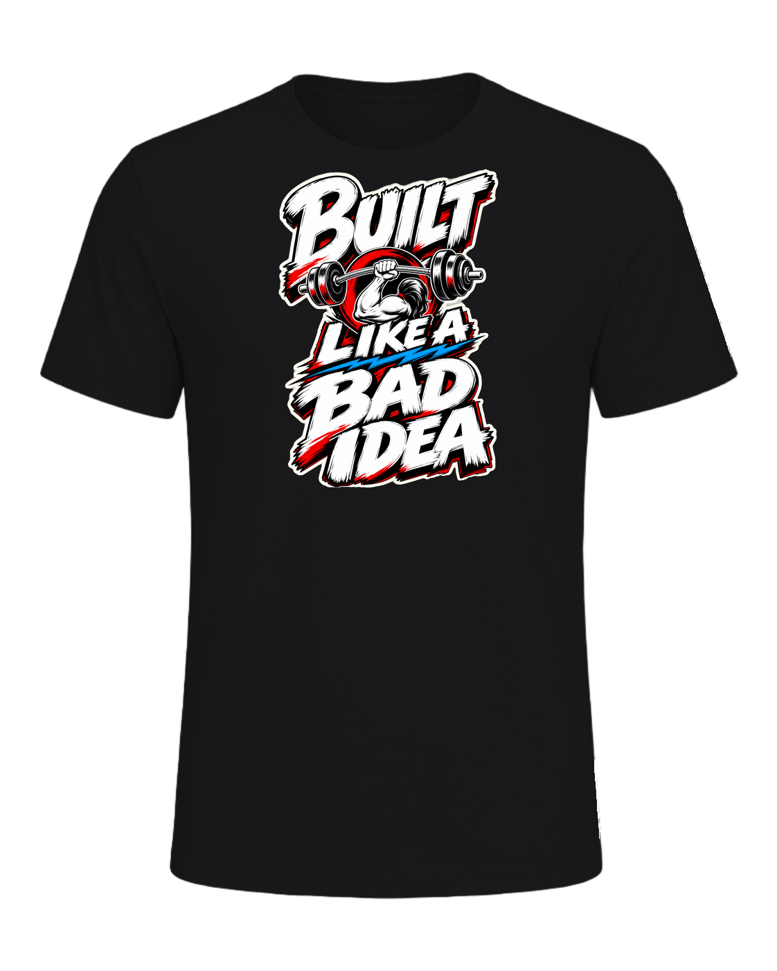 Built Like A Bad Idea Gym Tee — Dark Grey Heather