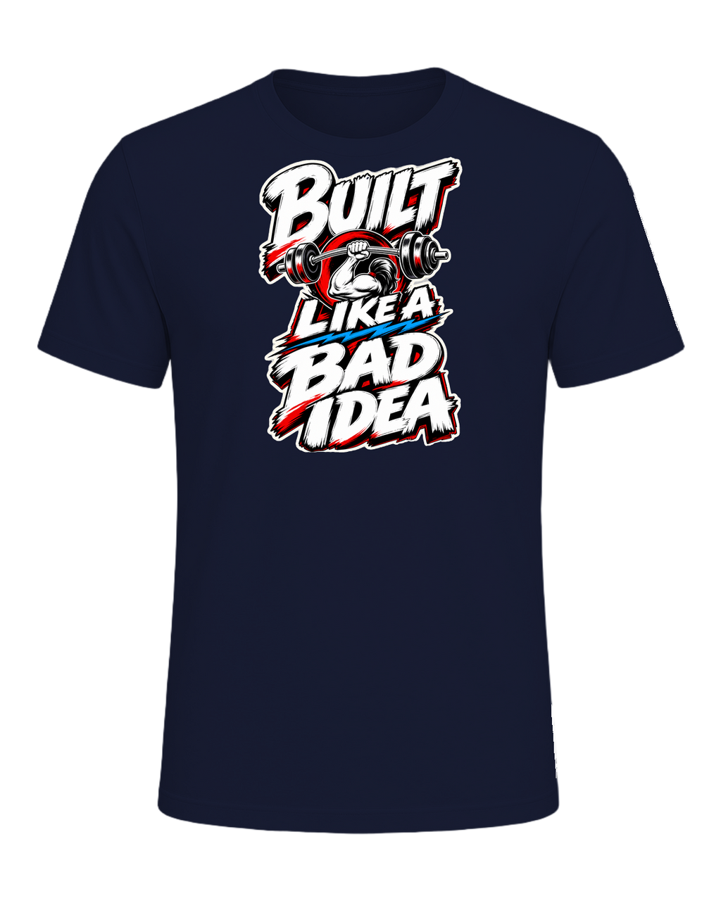 Built Like A Bad Idea Gym Tee — Navy