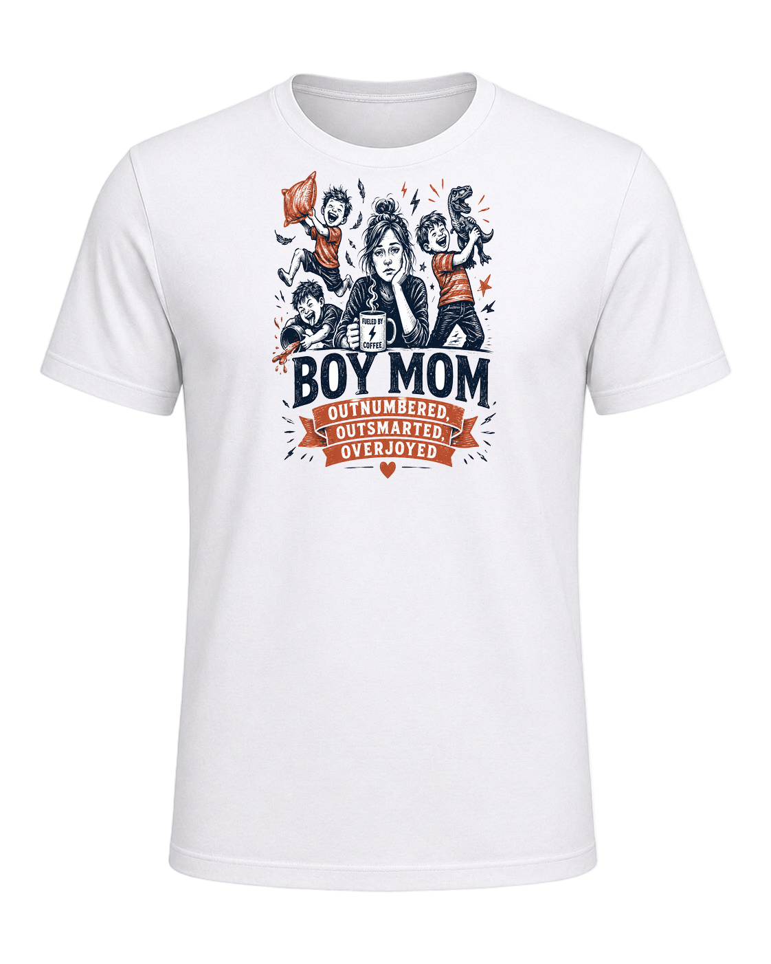 Boy Mom Humor — White