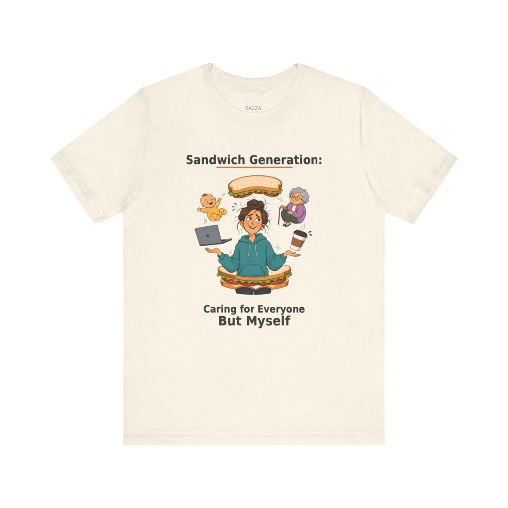 Sandwich Generation T-Shirt — Caring Up and Down — t-shirt design