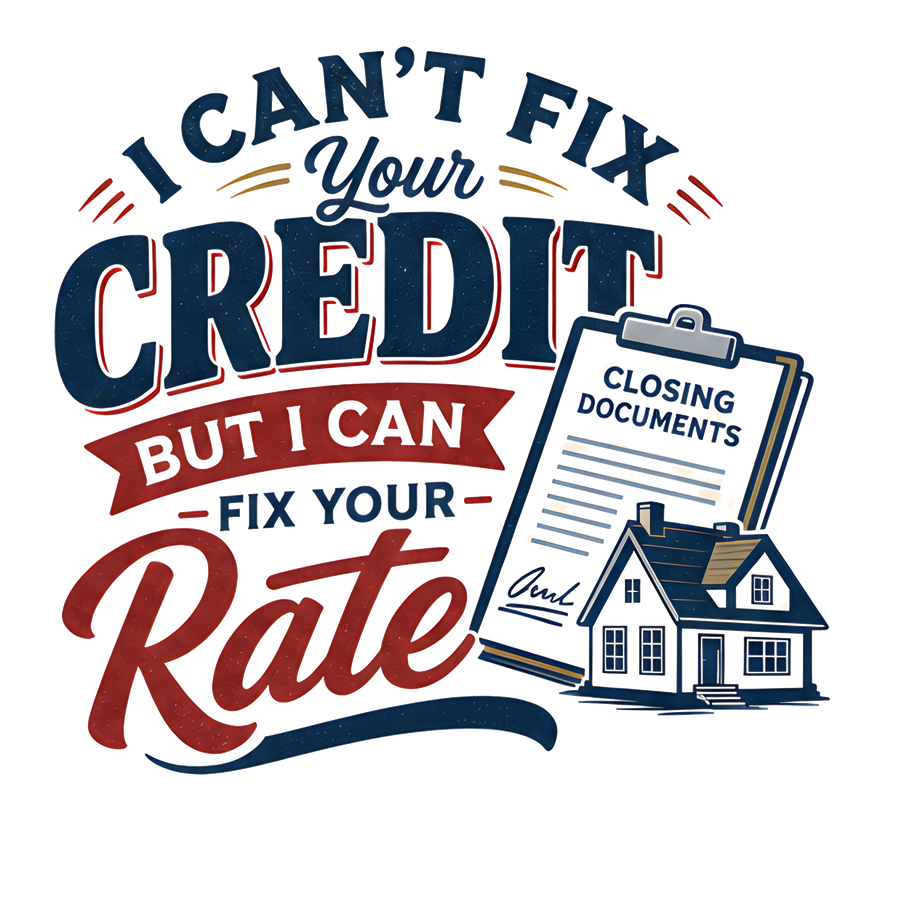I CAN'T FIX YOUR CREDIT BUT I CAN FIX YOUR RATE (Key Tee)