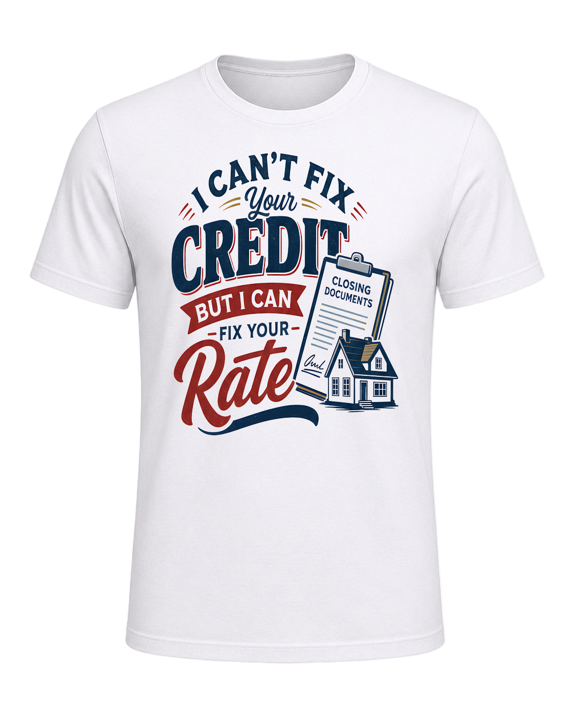 I CAN'T FIX YOUR CREDIT BUT I CAN FIX YOUR RATE — White
