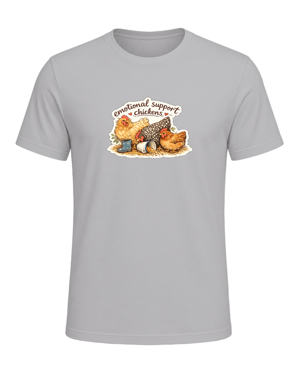 Emotional Support Chickens Tee — Athletic Heather