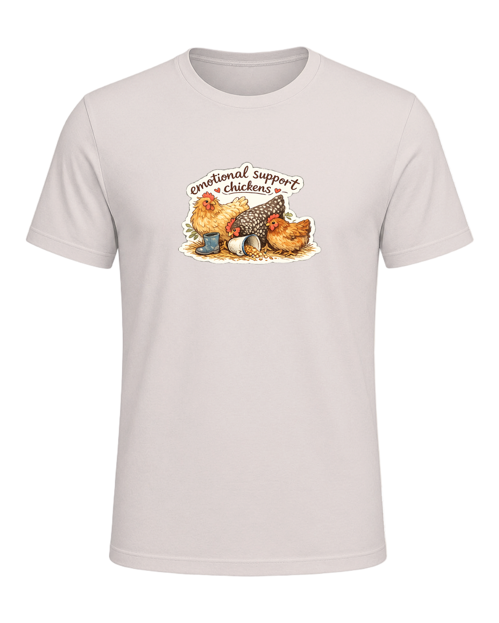 Emotional Support Chickens Tee — Heather Dust