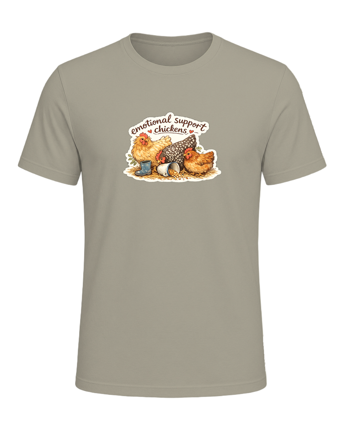 Emotional Support Chickens Tee — Heather Stone