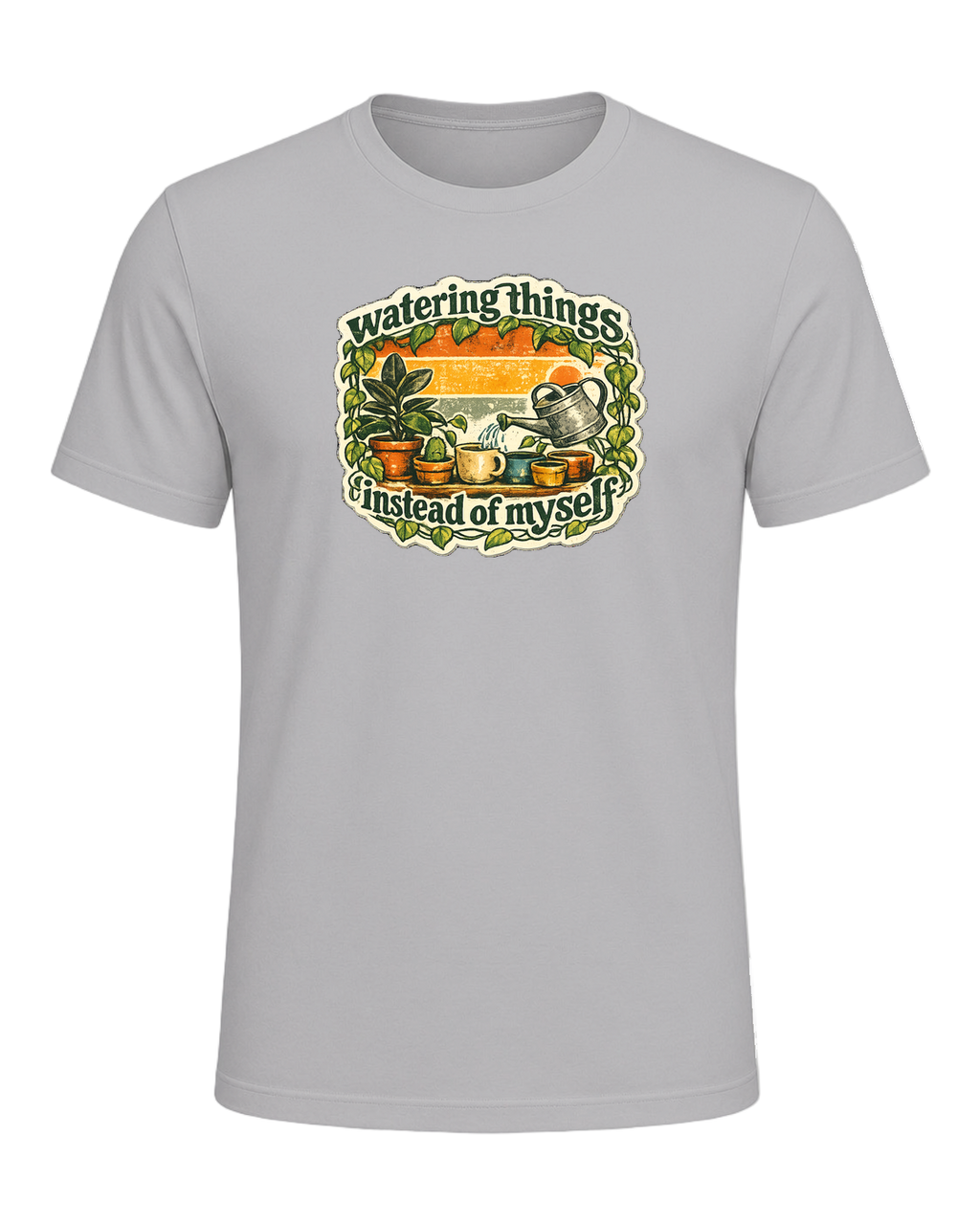 Watering Things Instead Of Myself Tee — Athletic Heather