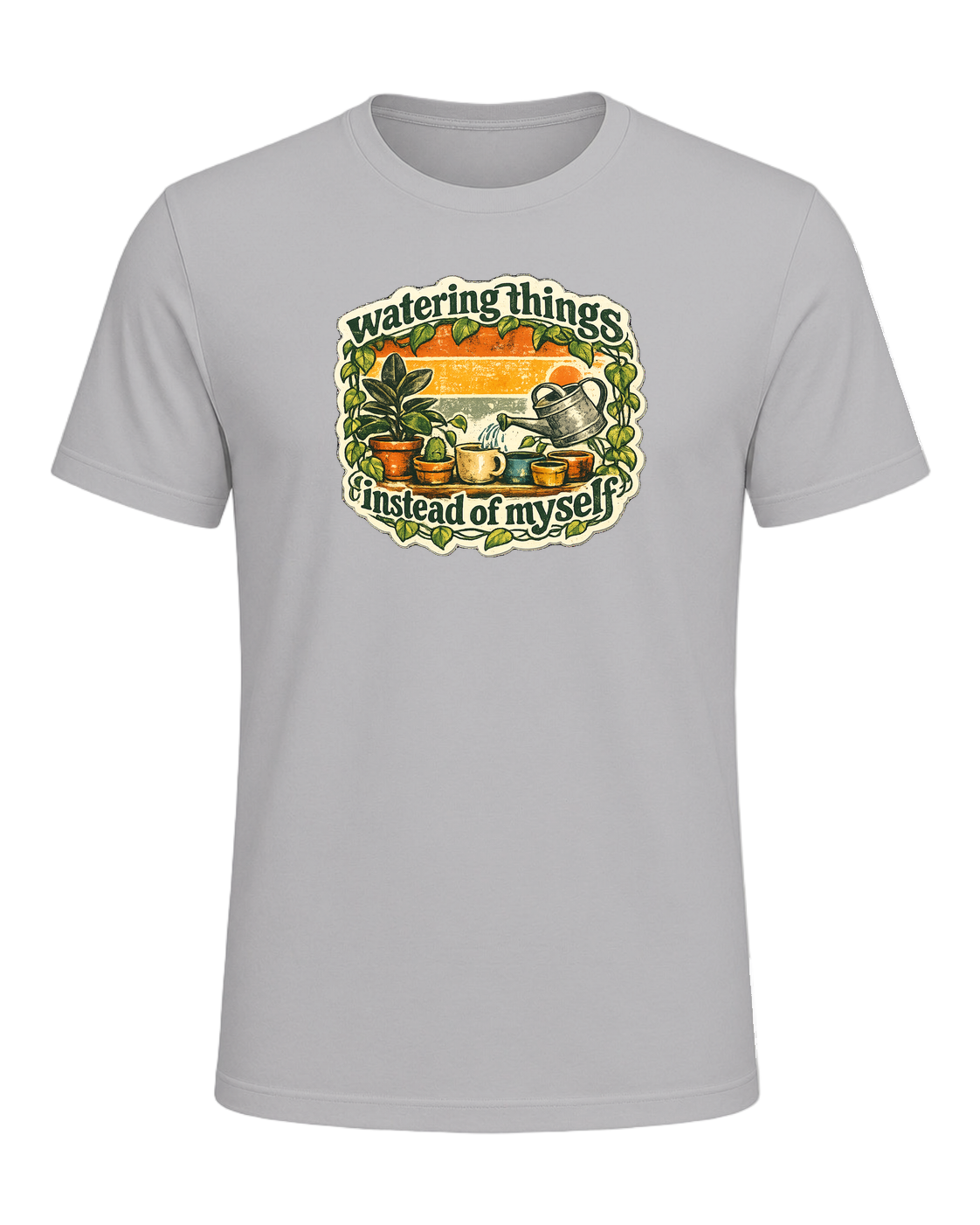 Watering Things Instead Of Myself Tee — Athletic Heather