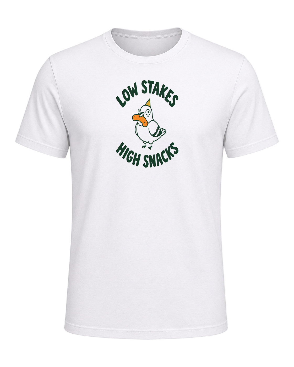 LOW STAKES HIGH SNACKS — White