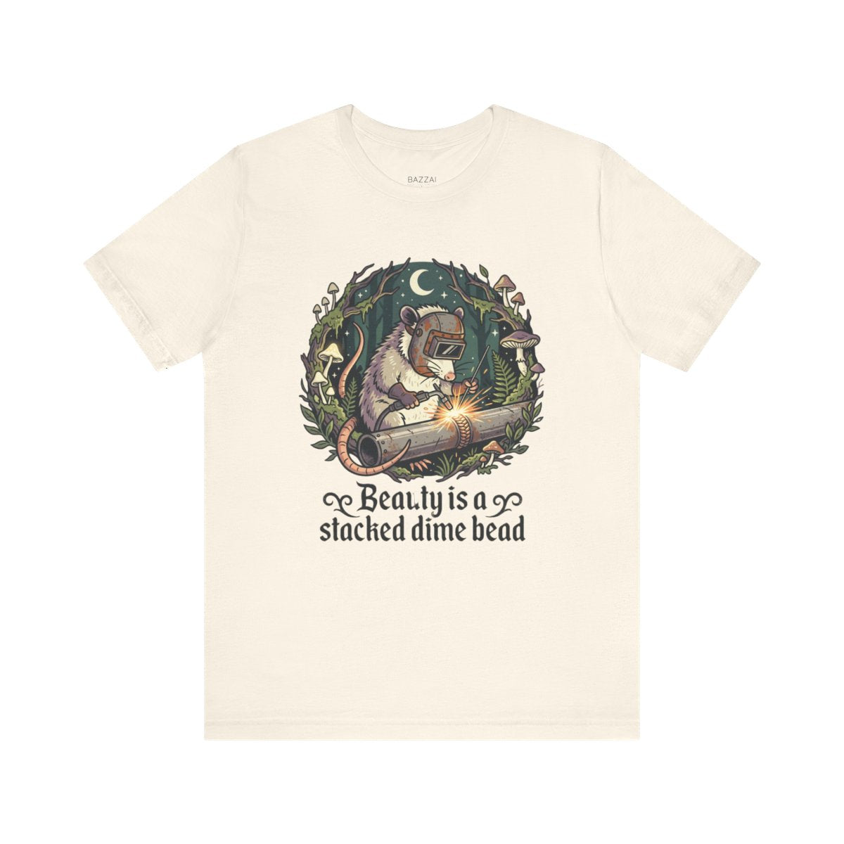 Welding Gift T-Shirt — Beauty Is a Stacked Dime Bead — t-shirt design