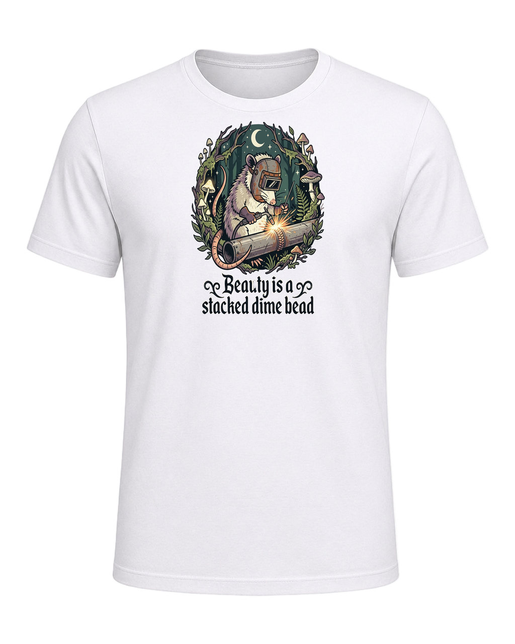 Beauty is a stacked dime bead — White