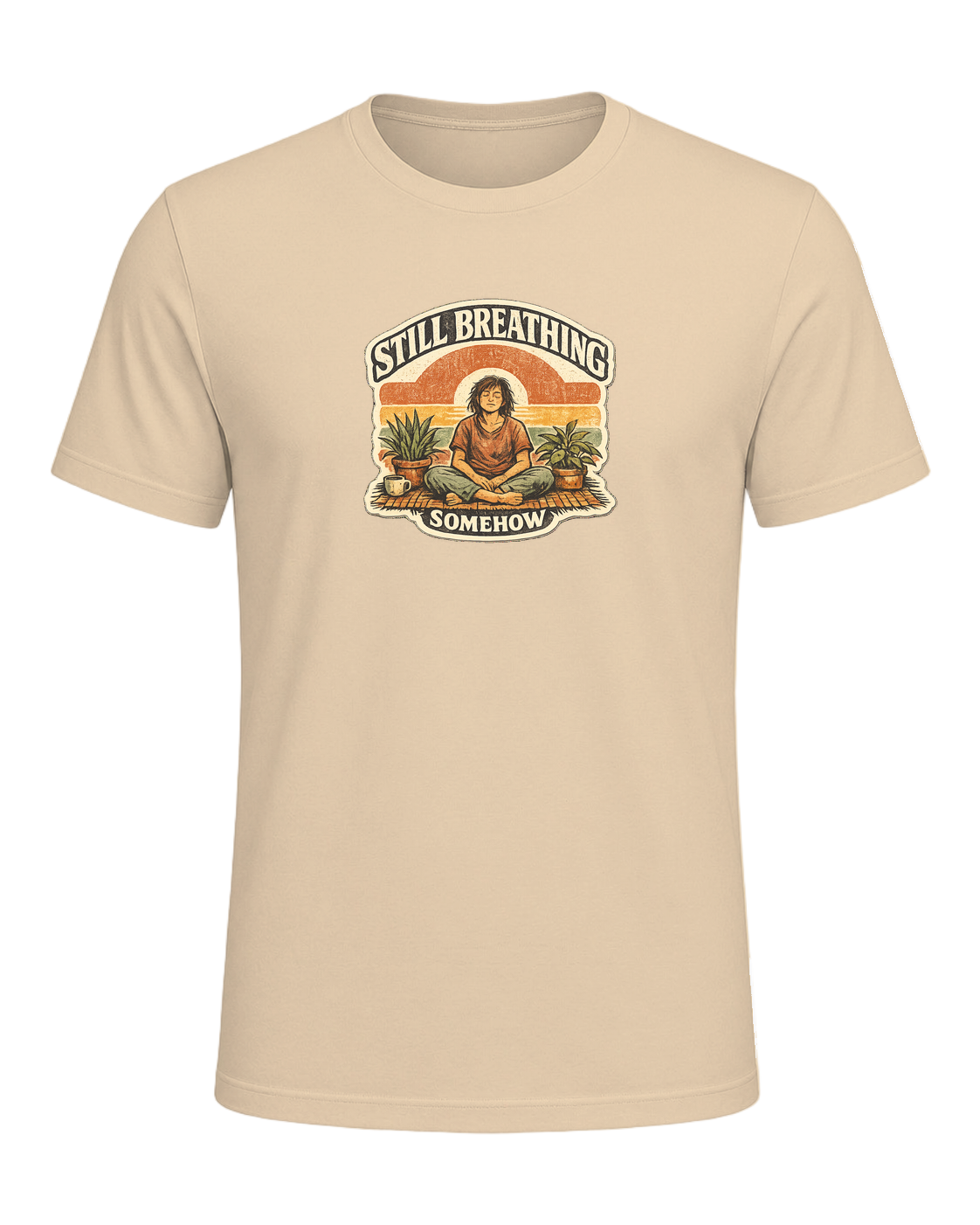Still Breathing, Somehow Tee — Soft Cream