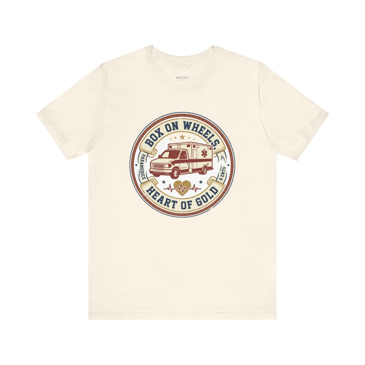 Ambulance Crew T-Shirt — Box on Wheels, Heart of Gold — t-shirt design