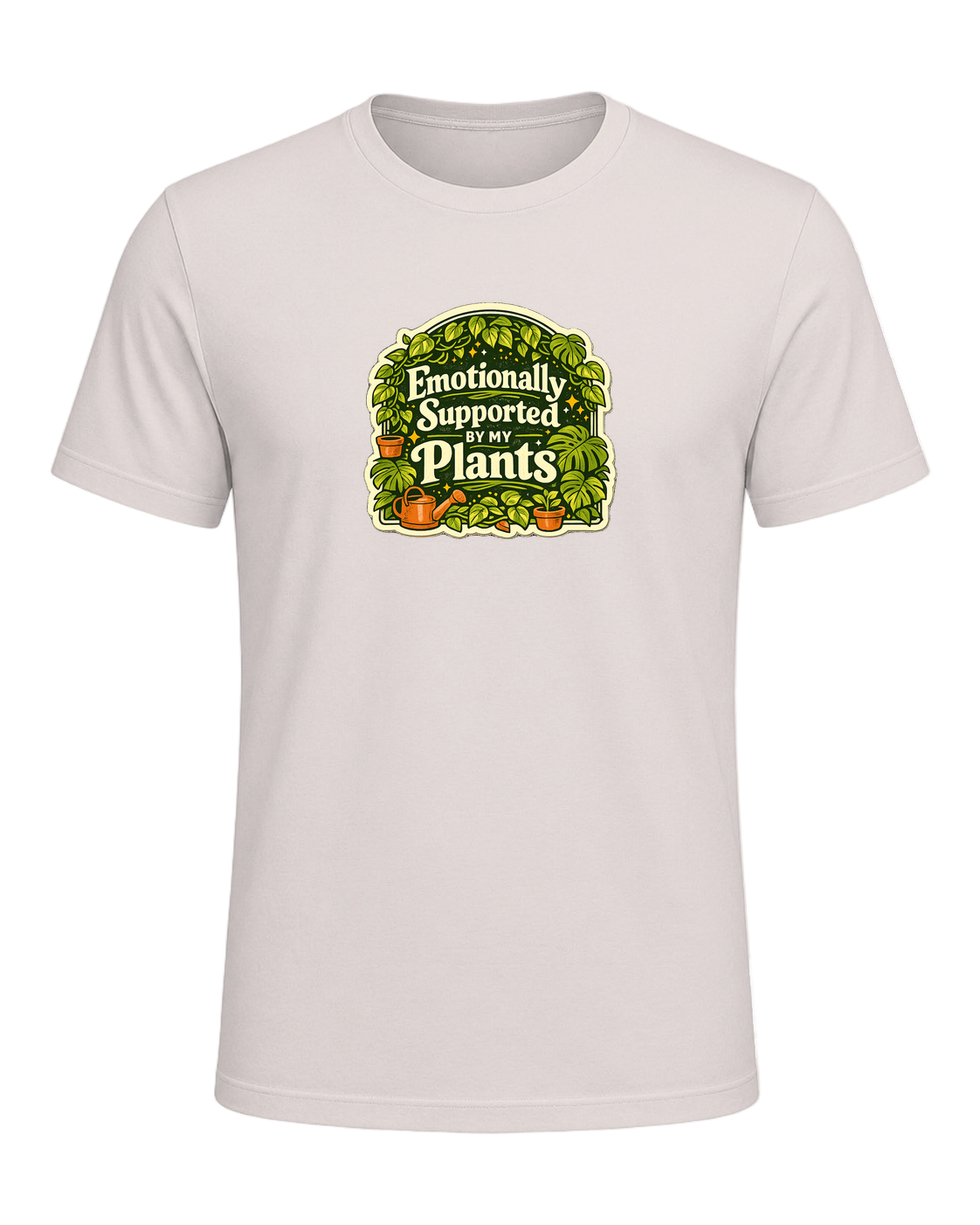 Emotionally Supported By My Plants Tee — Heather Dust