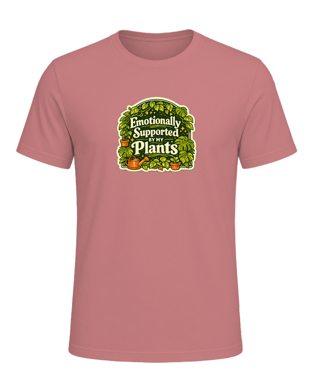Emotionally Supported By My Plants Tee — Heather Mauve