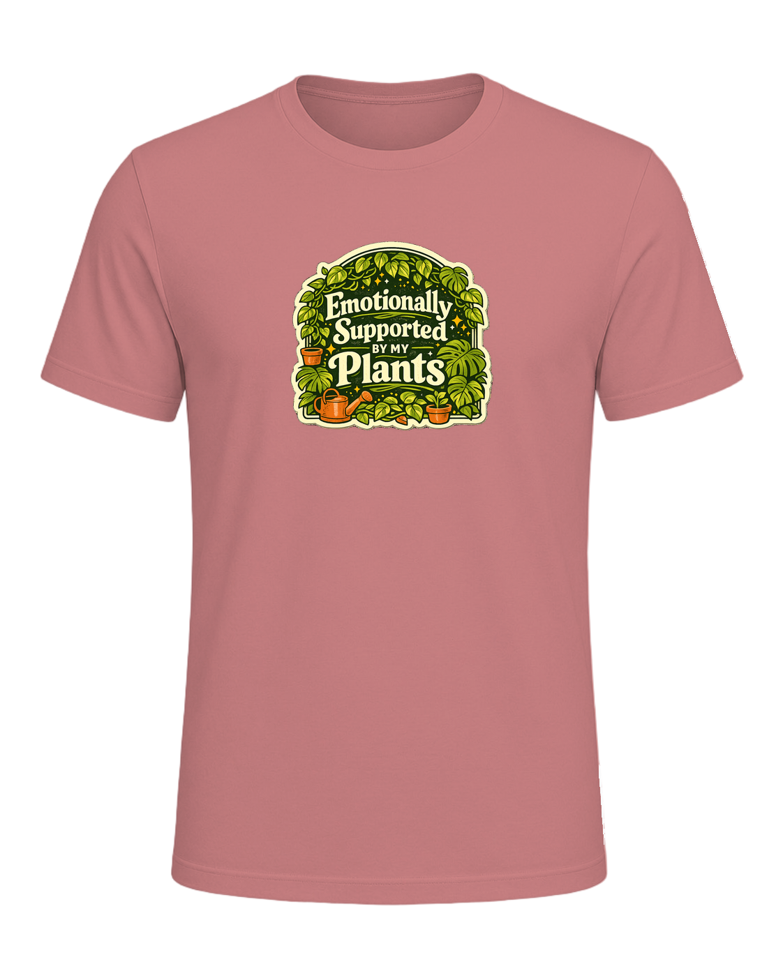 Emotionally Supported By My Plants Tee — Heather Mauve