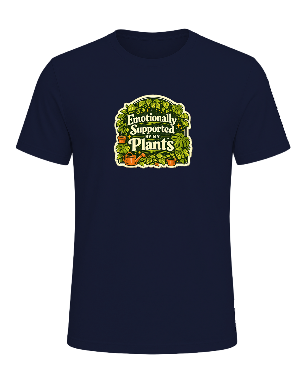 Emotionally Supported By My Plants Tee — Navy