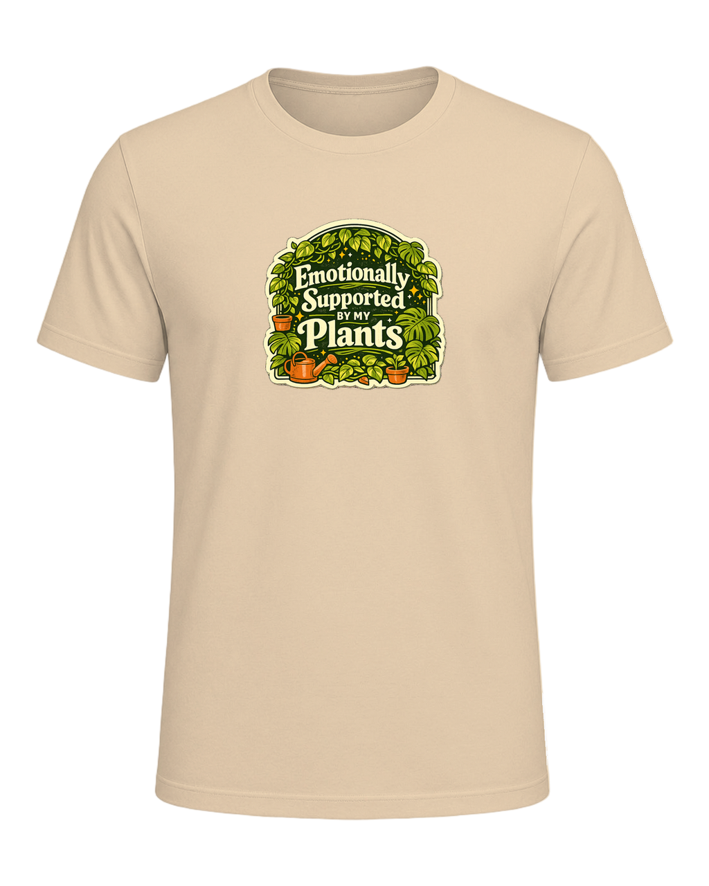 Emotionally Supported By My Plants Tee — Soft Cream
