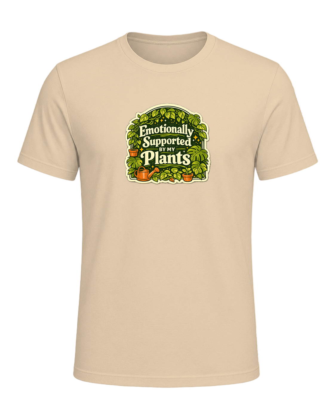 Emotionally Supported By My Plants Tee — Soft Cream