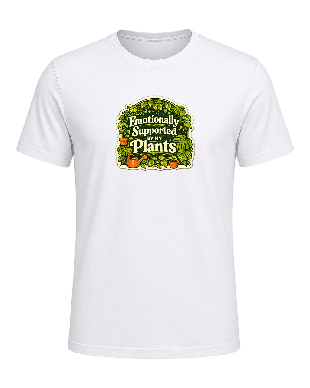 Emotionally Supported By My Plants Tee — White