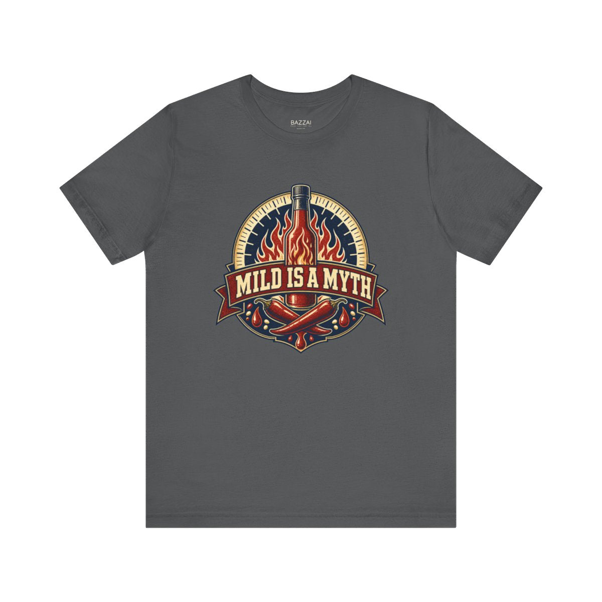 Funny Hot Sauce T-Shirt — Mild Is a Myth — t-shirt design