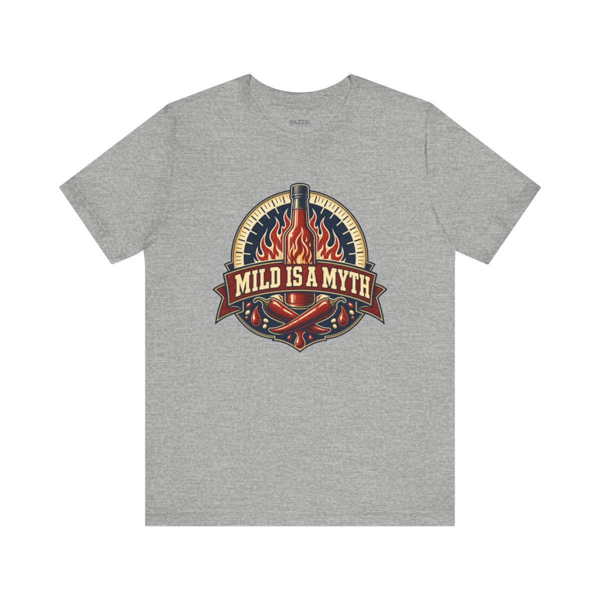Funny Hot Sauce T-Shirt — Mild Is a Myth — t-shirt design