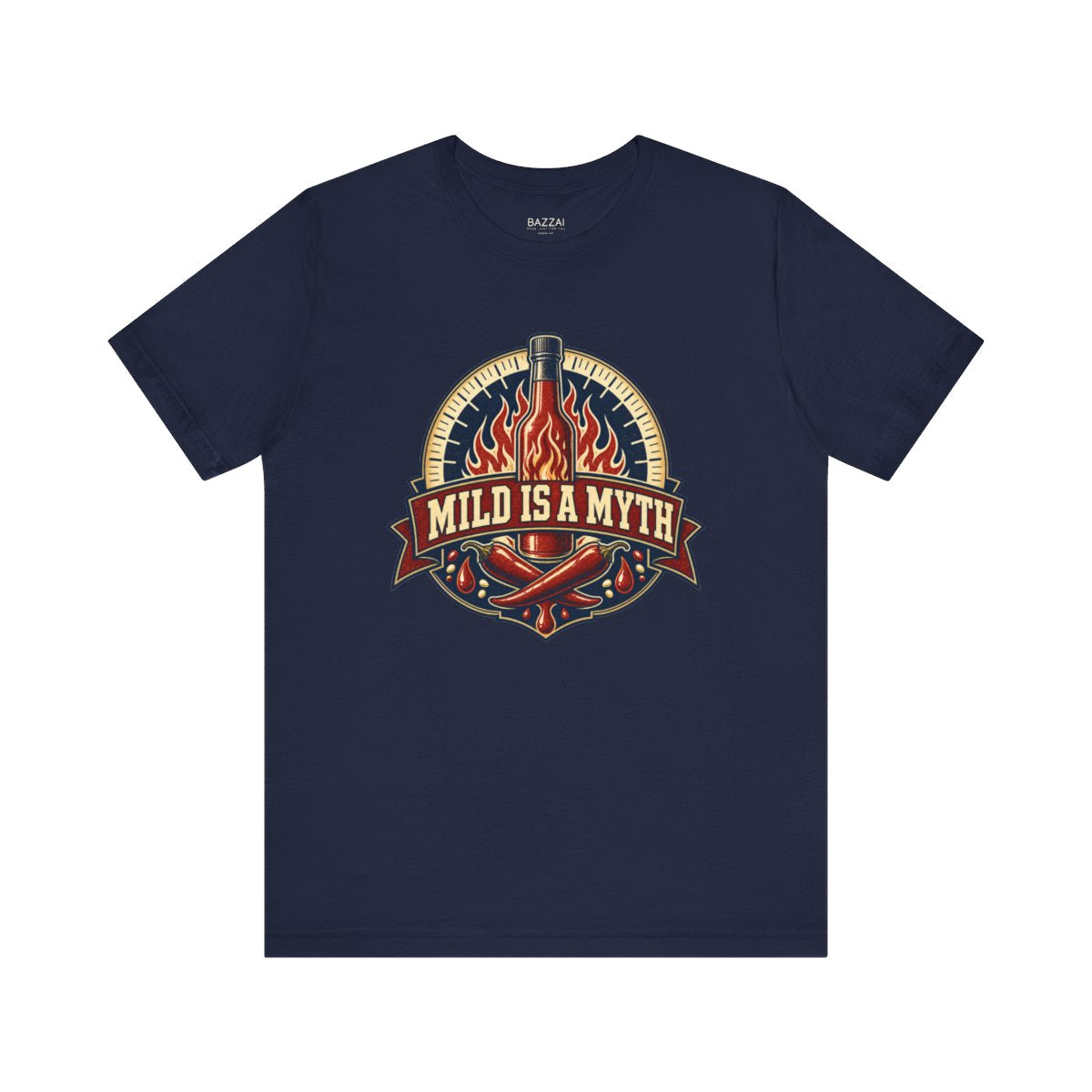 Funny Hot Sauce T-Shirt — Mild Is a Myth — t-shirt design