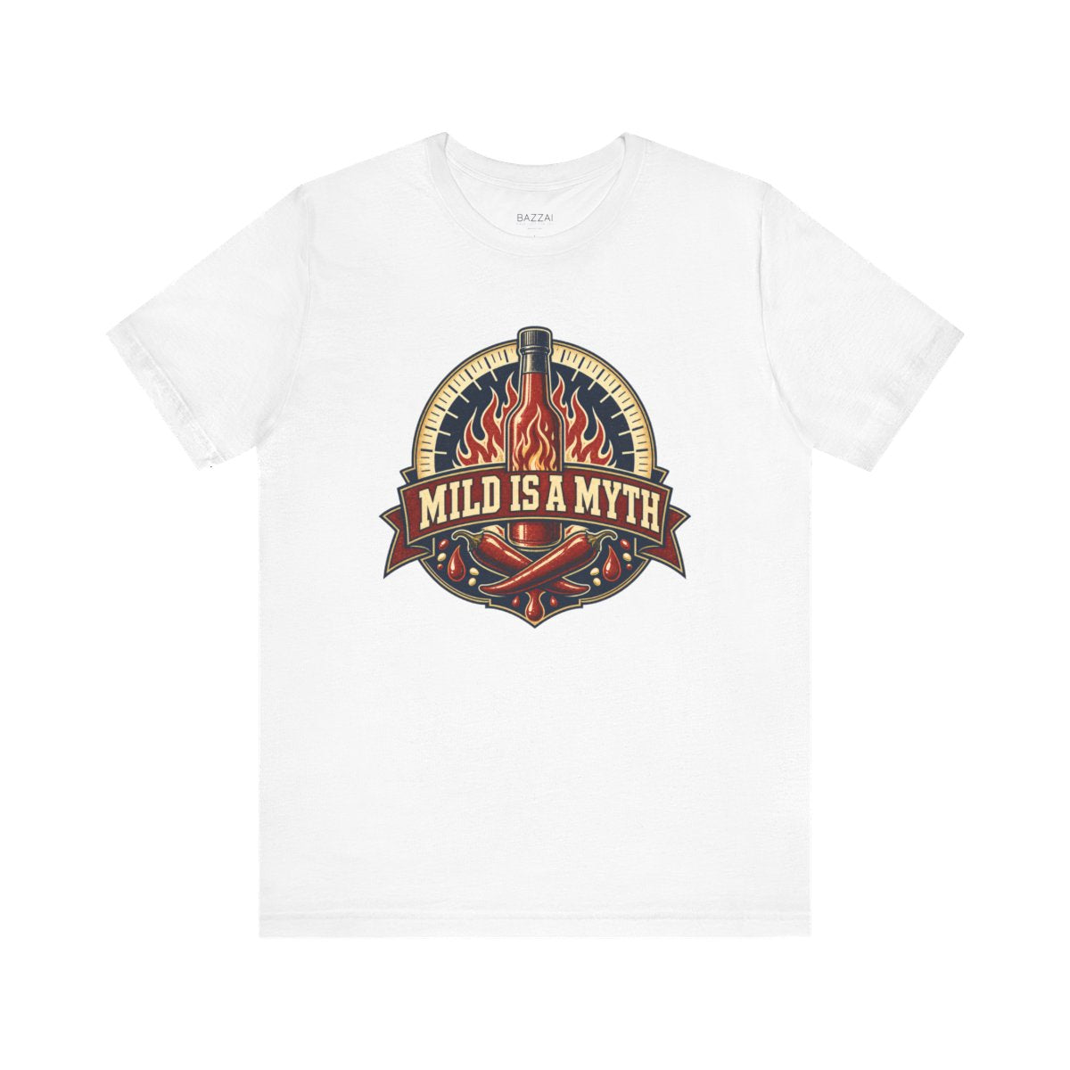 Funny Hot Sauce T-Shirt — Mild Is a Myth — t-shirt design