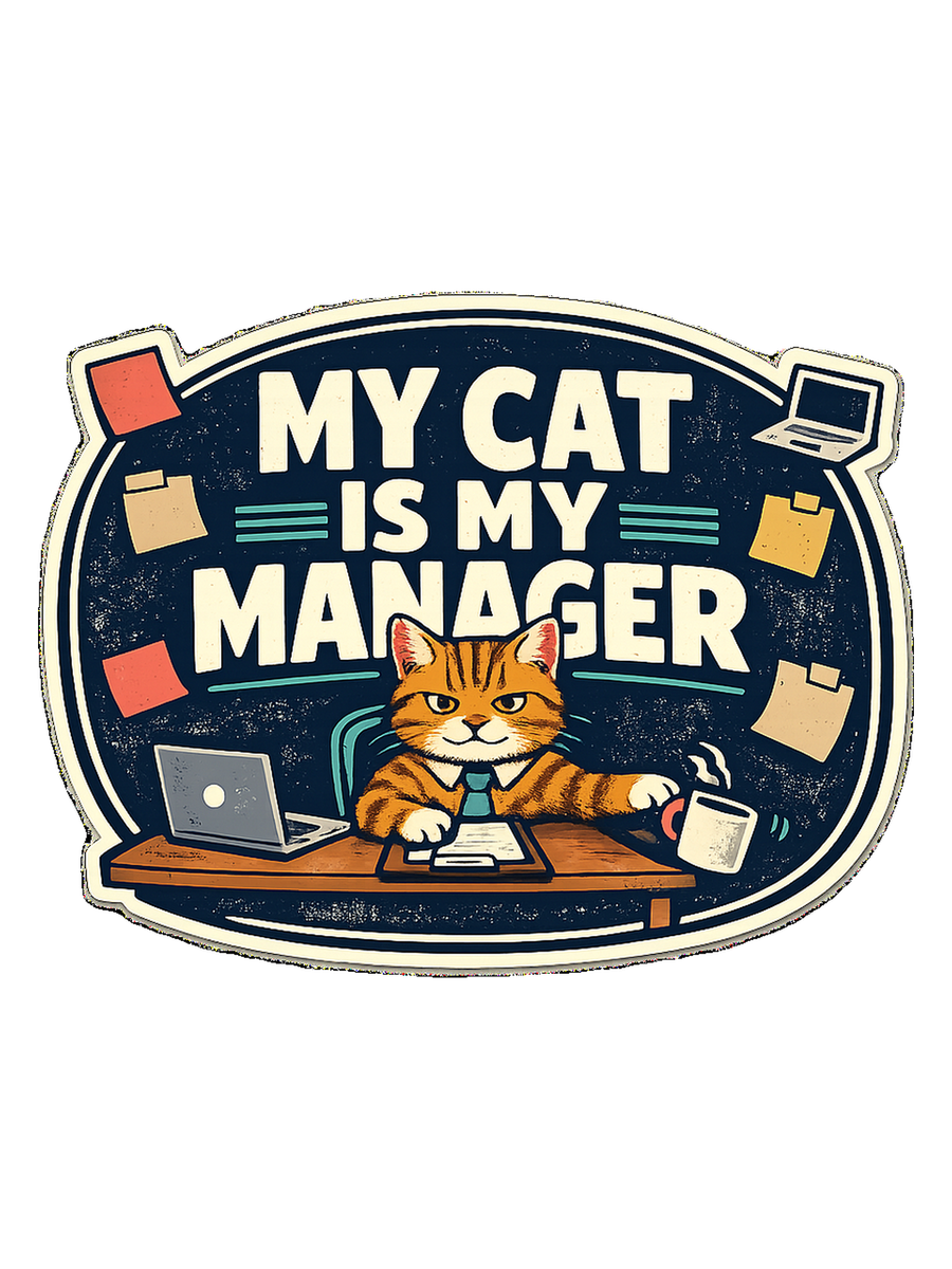 The Cat Runs This Household Tee