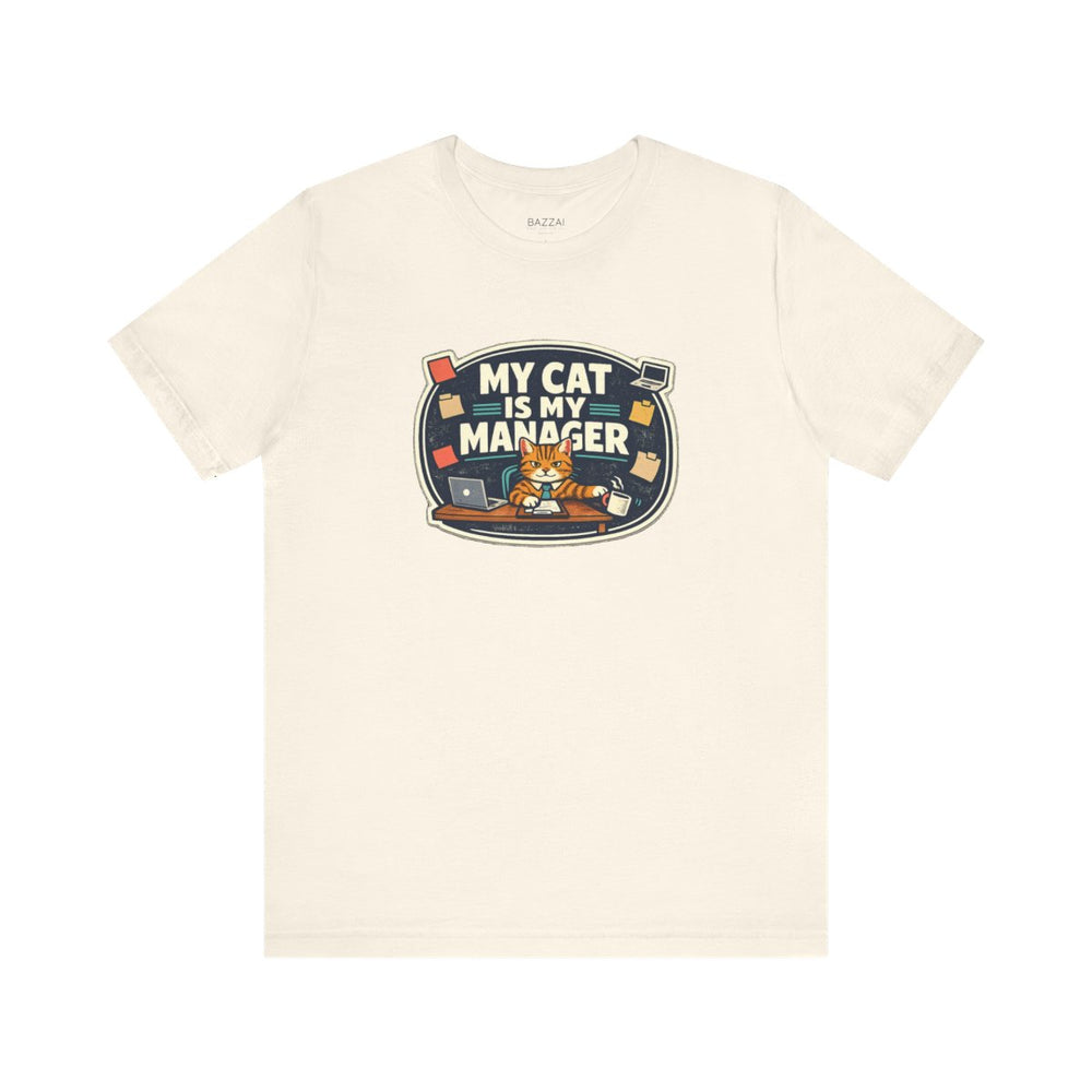 Funny Cat Mom T-Shirt — The Cat Runs This Household