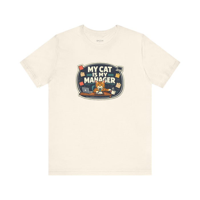 Funny Cat Mom T-Shirt — The Cat Runs This Household
