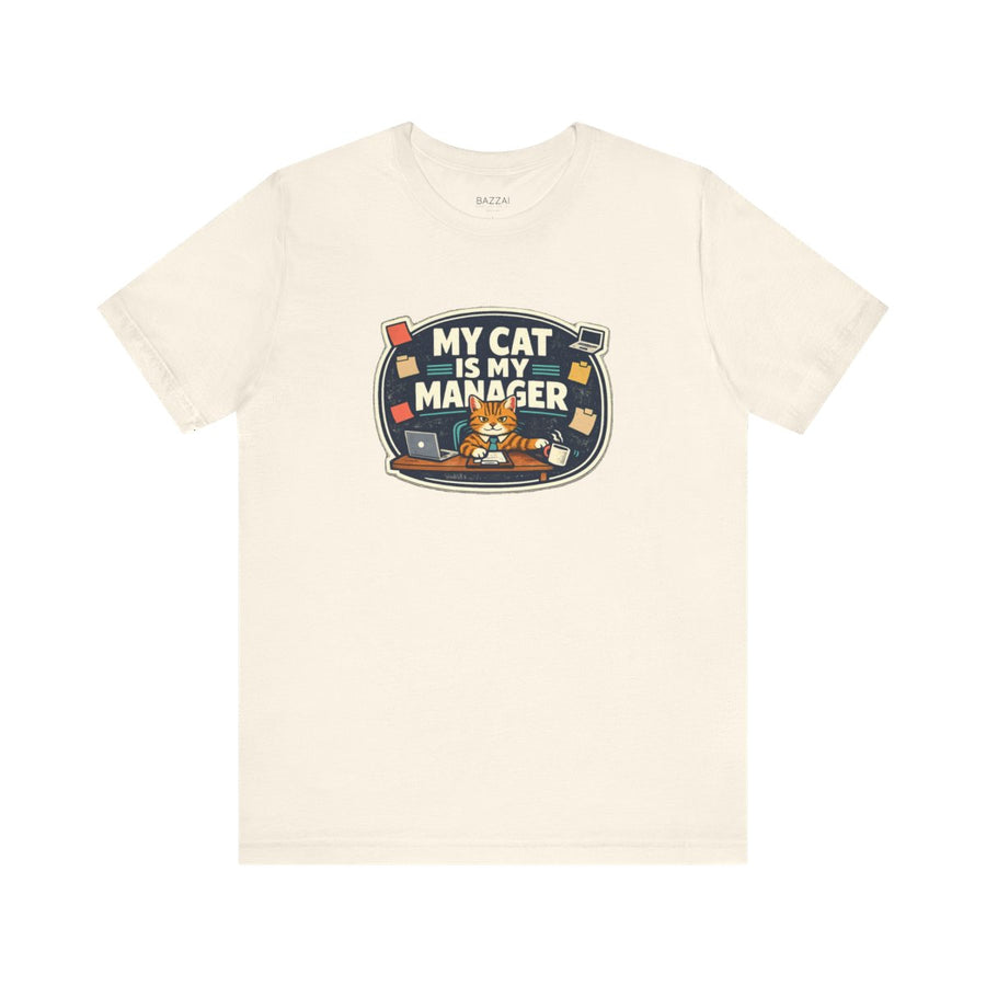 Funny Cat Mom T-Shirt — The Cat Runs This Household