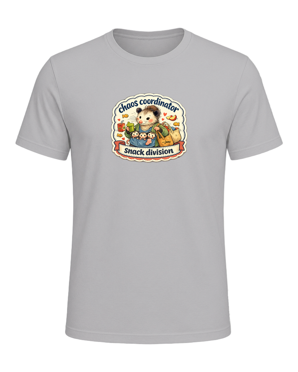 Chaos Coordinator, Snack Division Tee — Athletic Heather
