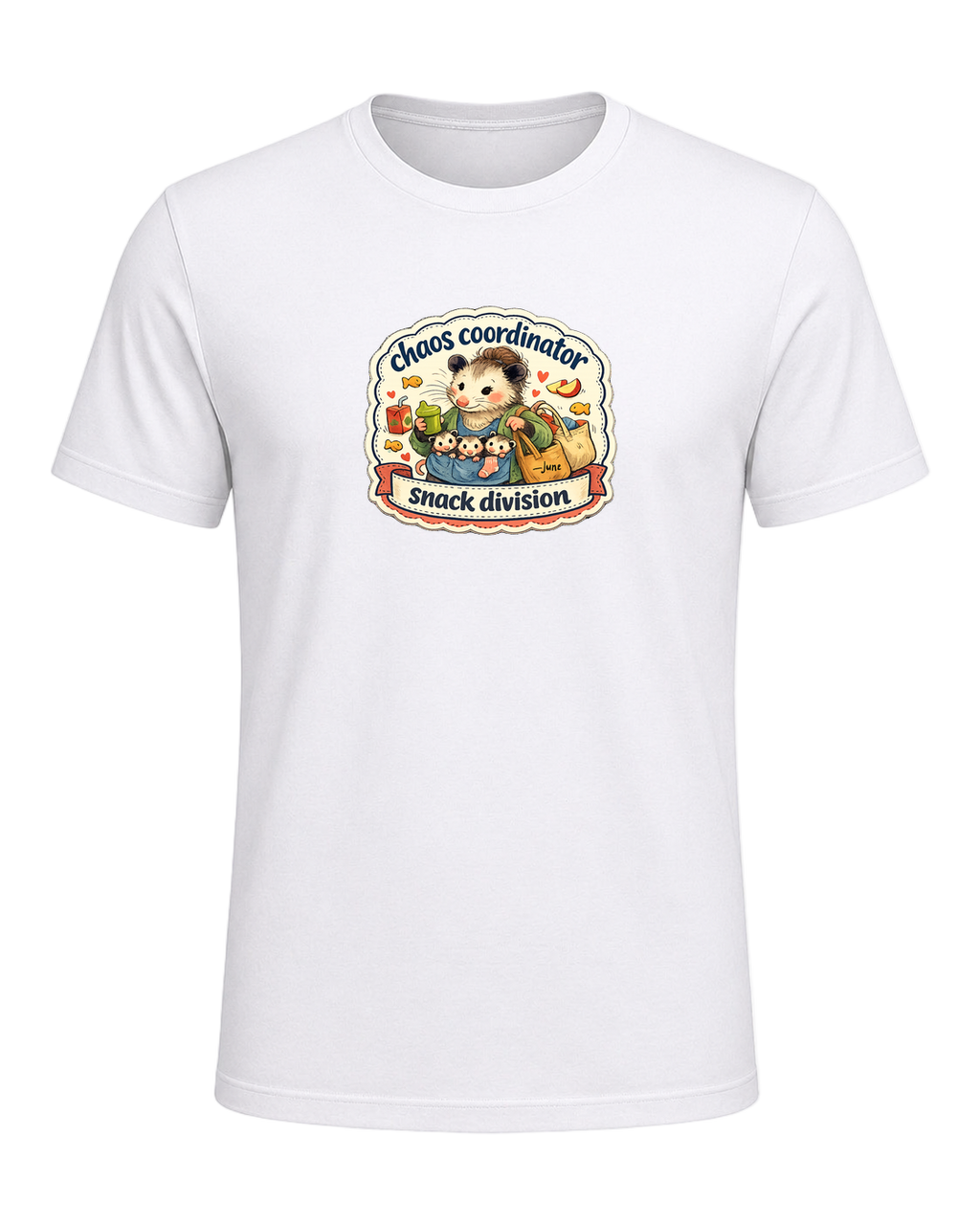 Chaos Coordinator, Snack Division Tee — White