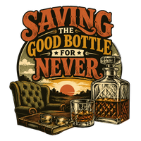 SAVING THE GOOD BOTTLE FOR NEVER — Illustrated Tee
